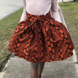 African clothing kids knee length skirt